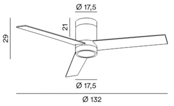 Ventilatore moderno perenz antares 7185 b ct led metallo legno acrilico - Perenz