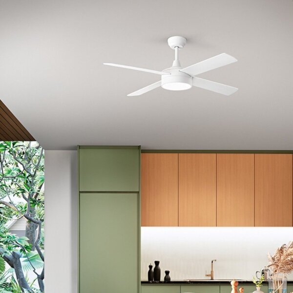 Ventilatore moderno perenz orione 7179 b ct led metallo legno acrilico - Perenz