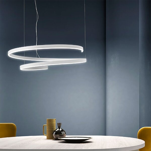 Lampadario led promoingross elix s60 46w 2328lm led cct dimmerabile bianco dinamico telecomando sospensione monoemissione - Promoingross