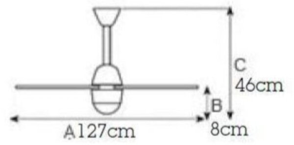 Ventilatore moderno italexport remida 1226 r7s led lampada soffitto - Italexport Srl
