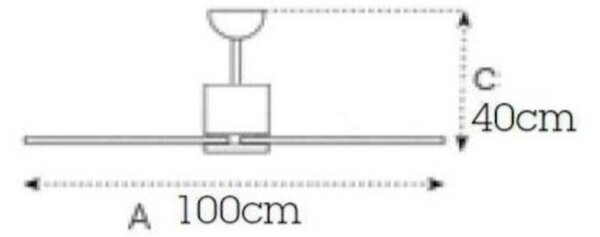 Ventilatore moderno italexport soffio 3200 senza luce soffitto - Italexport Srl