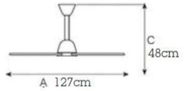 Ventilatore classico italexport casablanca 1263 r7s led lampada soffitto - Italexport Srl