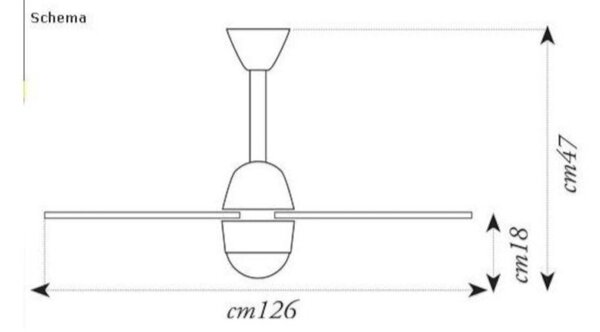 Ventilatore moderno italexport sfera 1207 r7s led lampada soffitto - Italexport Srl