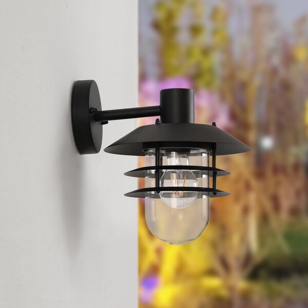 Lampade da esterno Lindby, Meliora, dimmerabile, Nero, Balcone, Metallo
