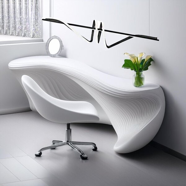Lampadario led promoingross curl s120 n 54w 3380lm led dimmerabile nero dinamico telecomando sospensione - Promoingross