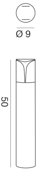 Lampioncino classico esterno gea led stele ges2011 e27 led ip44 h50 marrone alluminio lampada terra giardino - Gea Led