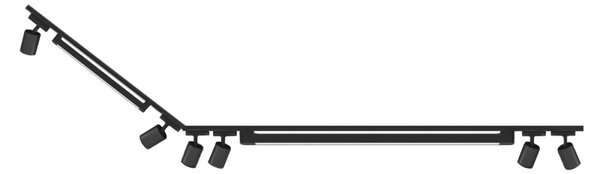Binario top light mono mixkit 300l n ne gu10 led integrato 4000k lampada soffitto faretti orientabili moderno - Top Light