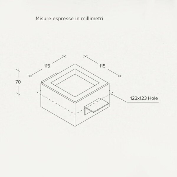 Faretto incasso sforzin illuminazione filiatra' t382 gx53 led soffitto cartongesso - Sforzin Illuminazione