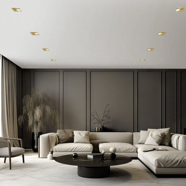 Faretto incasso sforzin illuminazione elis raso t416 gu10 led classico spot cartongesso - Sforzin Illuminazione