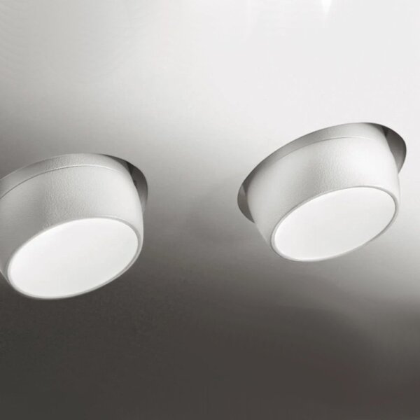 Faretto incasso sforzin illuminazione lelanto t413 gu10 led orientabile gesso alluminio - Sforzin Illuminazione