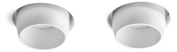 Faretto incasso sforzin illuminazione lelanto t413 gu10 led orientabile gesso alluminio - Sforzin Illuminazione