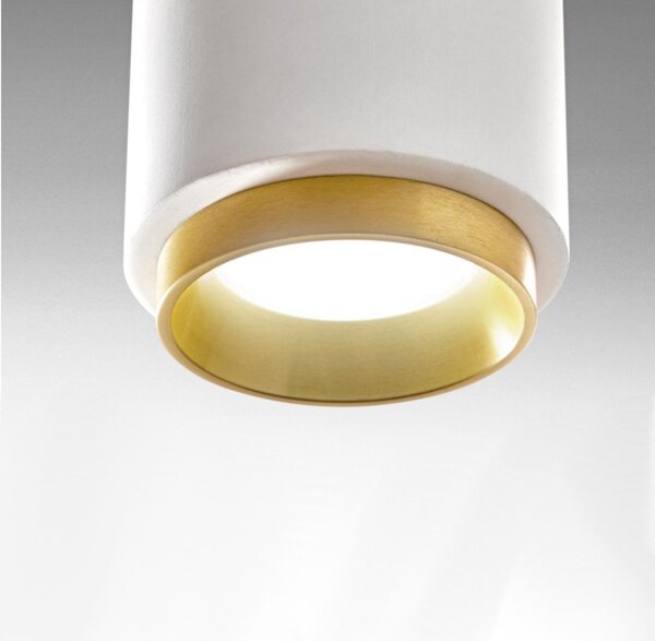 Plafoniera gesso sforzin illuminazione propilei t407 gu10 led anelli colorati - Sforzin Illuminazione