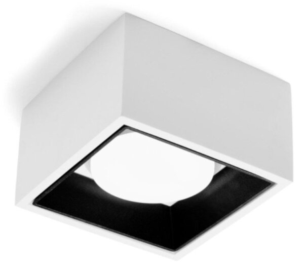 Plafoniera gesso sforzin illuminazione nasso quadrata t426 gx53 led alluminio soffitto - Sforzin Illuminazione