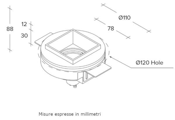 Faretto incasso sforzin illuminazione elis t421 gu10 led classico spot cartongesso - Sforzin Illuminazione