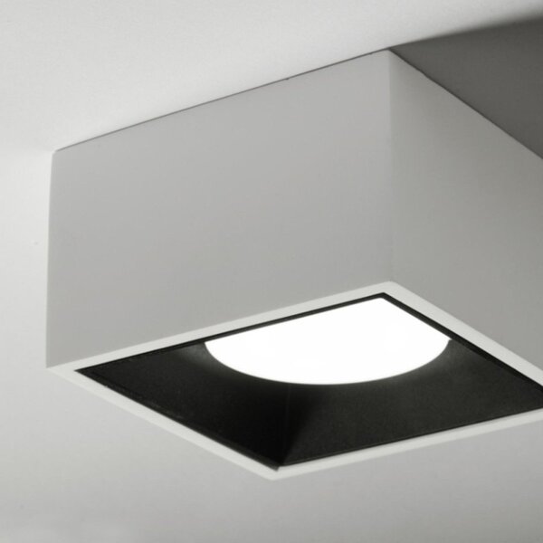 Plafoniera gesso sforzin illuminazione nasso quadrata t426 gx53 led alluminio soffitto - Sforzin Illuminazione