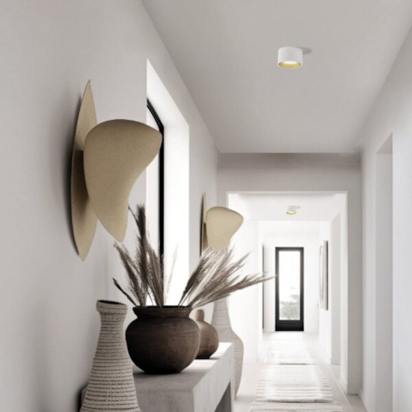 Plafoniera gesso sforzin illuminazione nasso tonda t424 gx53 led alluminio soffitto - Sforzin Illuminazione