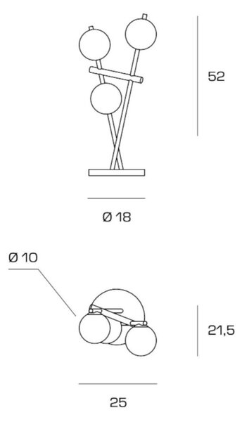 Abat-jour moderna miloox kika 1744 334 g9 led dimmerabile metallo vetro - Miloox