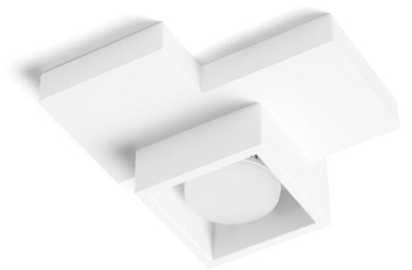 Plafoniera gesso sforzin illuminazione side small t369 gx53 led verniciabile soffitto - Sforzin Illuminazione