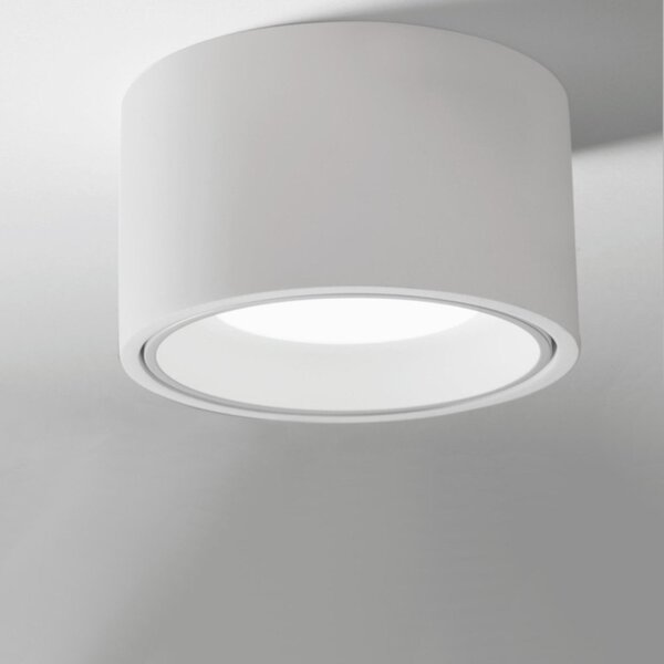 Plafoniera gesso sforzin illuminazione nasso tonda t423 gx53 led alluminio soffitto - Sforzin Illuminazione