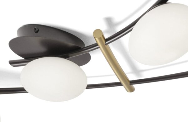 Plafoniera moderna miloox kika 1744 360 g9 led metallo vetro - Miloox