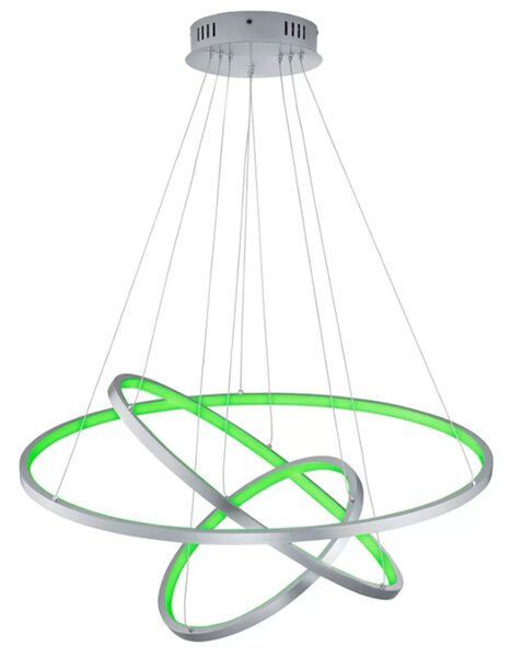 Lampadario trio lighting aaron 352710307 led rgbw 9200lm metallo antracite lampada soffitto ultramoderna telecomando - Trio Lighting