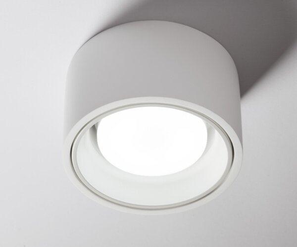 Plafoniera gesso sforzin illuminazione nasso tonda t423 gx53 led alluminio soffitto - Sforzin Illuminazione