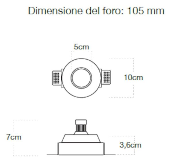 Faretto incasso gesso lampadari bartalini ihcsellenurb 010 gu10 led scomparsa - Lampadari Bartalini Gesso