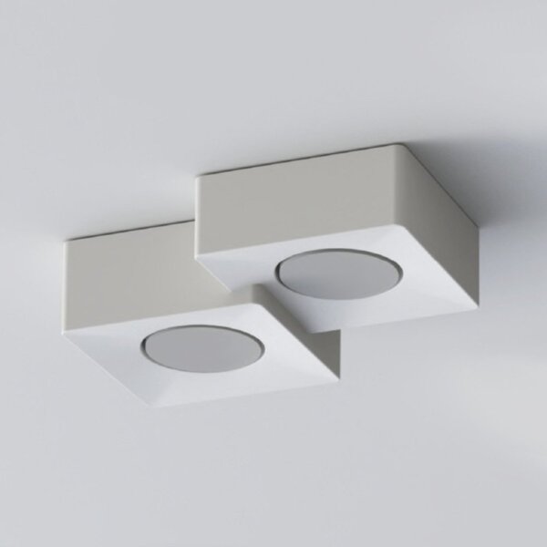 Plafoniera gesso lampadari bartalini ordauqs 2 gx53 led moderna verniciabile - Lampadari Bartalini Gesso