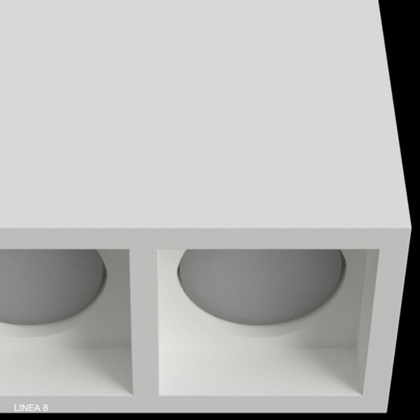 Plafoniera gesso lampadari bartalini aenil t4 gu10 led verniciabile moderno - Lampadari Bartalini Gesso