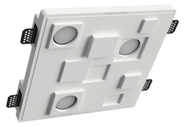 Faretto incasso lampadari bartalini ognir fp45 gu10 led gesso verniciabile - Lampadari Bartalini Gesso