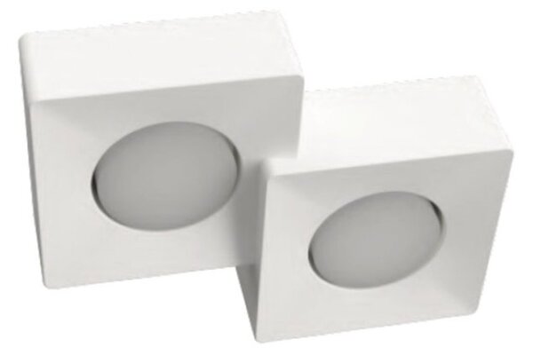 Plafoniera gesso lampadari bartalini ordauqs 2 gx53 led moderna verniciabile - Lampadari Bartalini Gesso