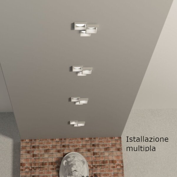 Faretto incasso lampadari bartalini obuc 3 fp43 gx53 led gesso verniciabile - Lampadari Bartalini Gesso