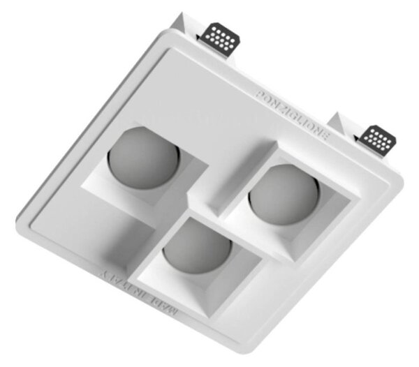 Faretto incasso lampadari bartalini obuc 3 fp43 gx53 led gesso verniciabile - Lampadari Bartalini Gesso