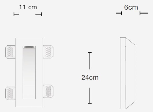 Segnapasso gesso lampadari bartalini ogaj 371 gu10 led parete verniciabile - Lampadari Bartalini Gesso