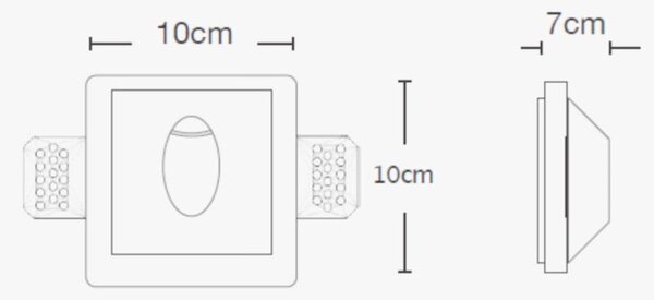 Segnapasso gesso lampadari bartalini odranoel 035 gu10 led parete verniciabile - Lampadari Bartalini Gesso