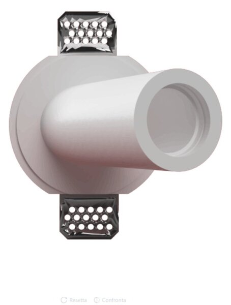 Faretto incasso lampadari bartalini inatalp ts10 gu10 led inclinato gesso verniciabile - Lampadari Bartalini Gesso