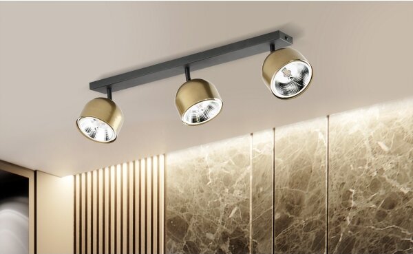 Faretto ALTEA 3xAR111 GU10/50W/230V oro/nero