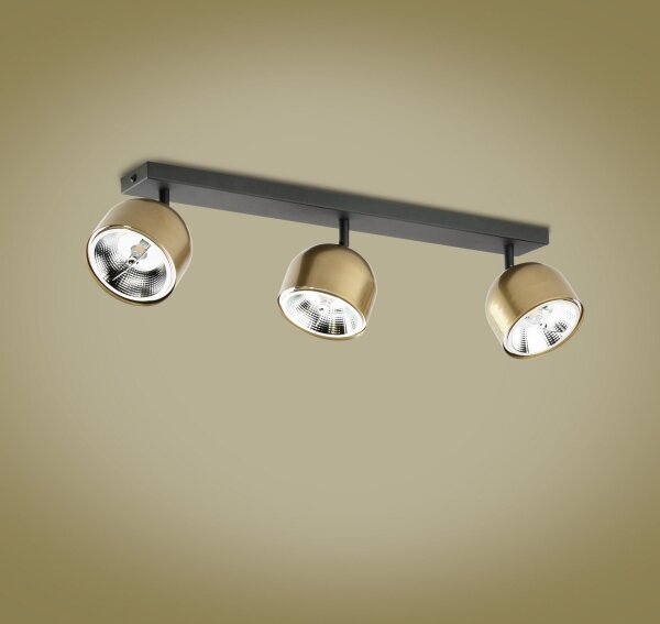 Faretto ALTEA 3xAR111 GU10/50W/230V oro/nero