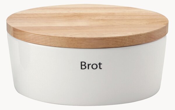 Portapane con coperchio in legno di caucciù Brot