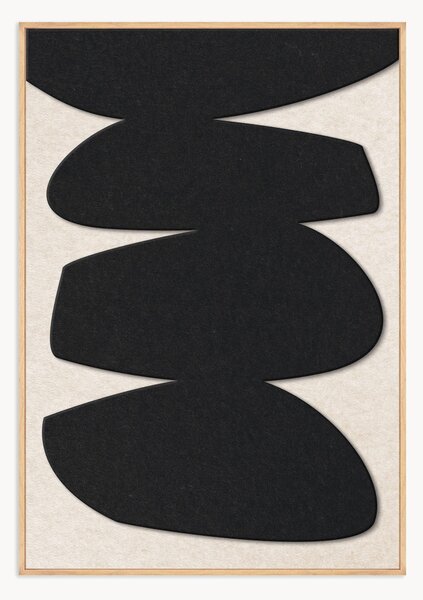 Quadro acustico incorniciato Stone Balance 1