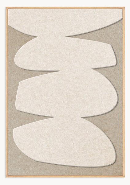 Quadro acustico incorniciato Stone Balance 1