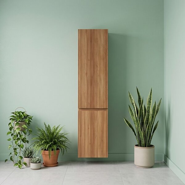 Colonna bagno sospesa cannettata 150 cm | KAM-NORTH-150 - KAMALU