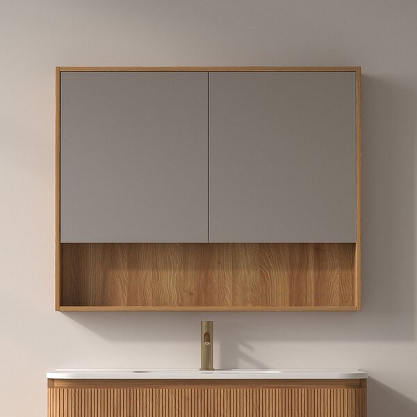 Specchio bagno contenitore 100 cm stile scandinavo | KAM-NORTH-100 - KAMALU