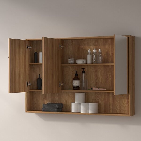 Specchio bagno contenitore 120 cm stile scandinavo | KAM-NORTH-120 - KAMALU
