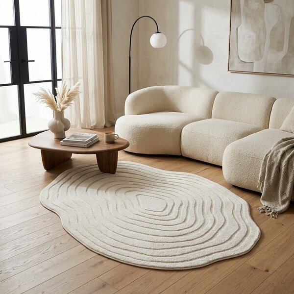 Tappeto crema 160x230 cm Pebble - ESTE