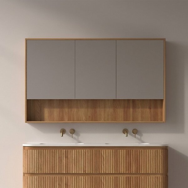 Specchio bagno contenitore 120 cm stile scandinavo | KAM-NORTH-120 - KAMALU