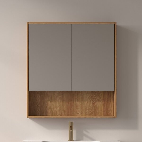 Specchio bagno contenitore 75 cm stile scandinavo | KAM-NORTH-75 - KAMALU