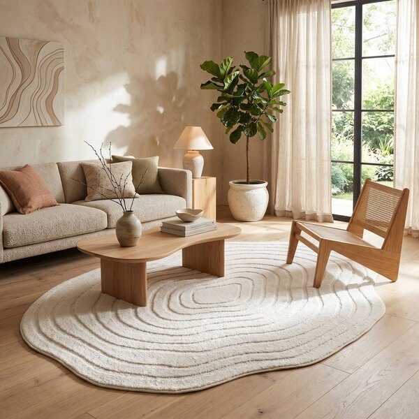 Tappeto crema 160x230 cm Pebble - ESTE