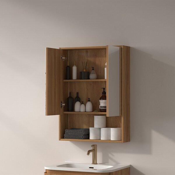 Specchio bagno contenitore 60 cm stile scandinavo | KAM-NORTH-60 - KAMALU