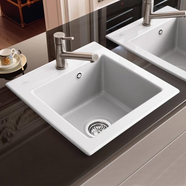 Lavello da cucina Villeroy&Boch, lavello da cucina Subway 45 XS White Alpine 475x510mm, larghezza base 45cm